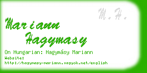 mariann hagymasy business card